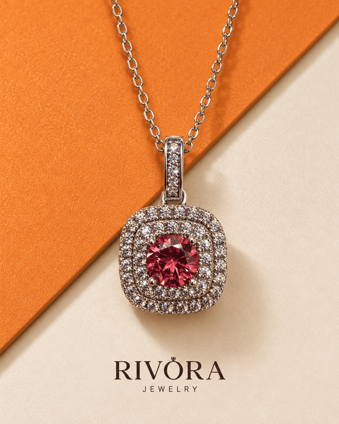 Rosalind Pink Halo Necklace