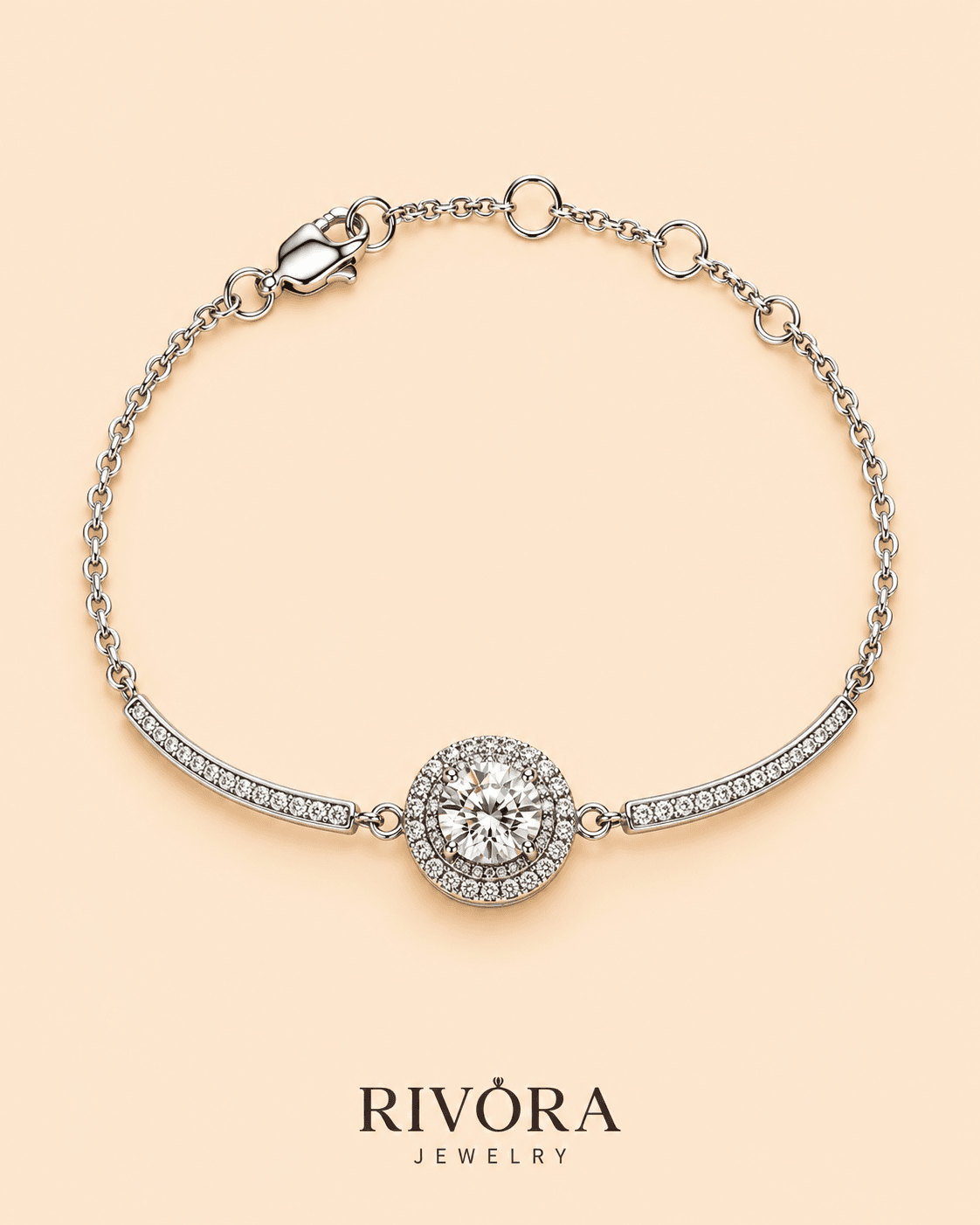Celeste Double Halo Bracelet