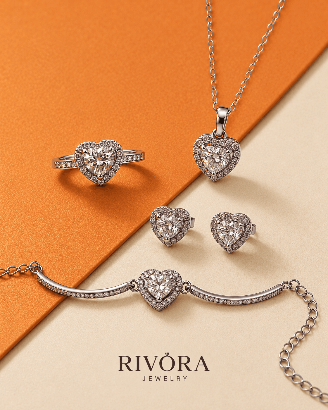 THE HEART MOISSANITE SETT