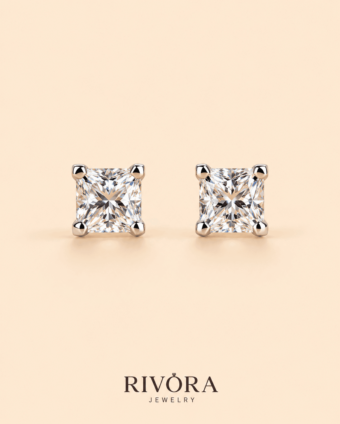 Regal Square Solitaire Studs