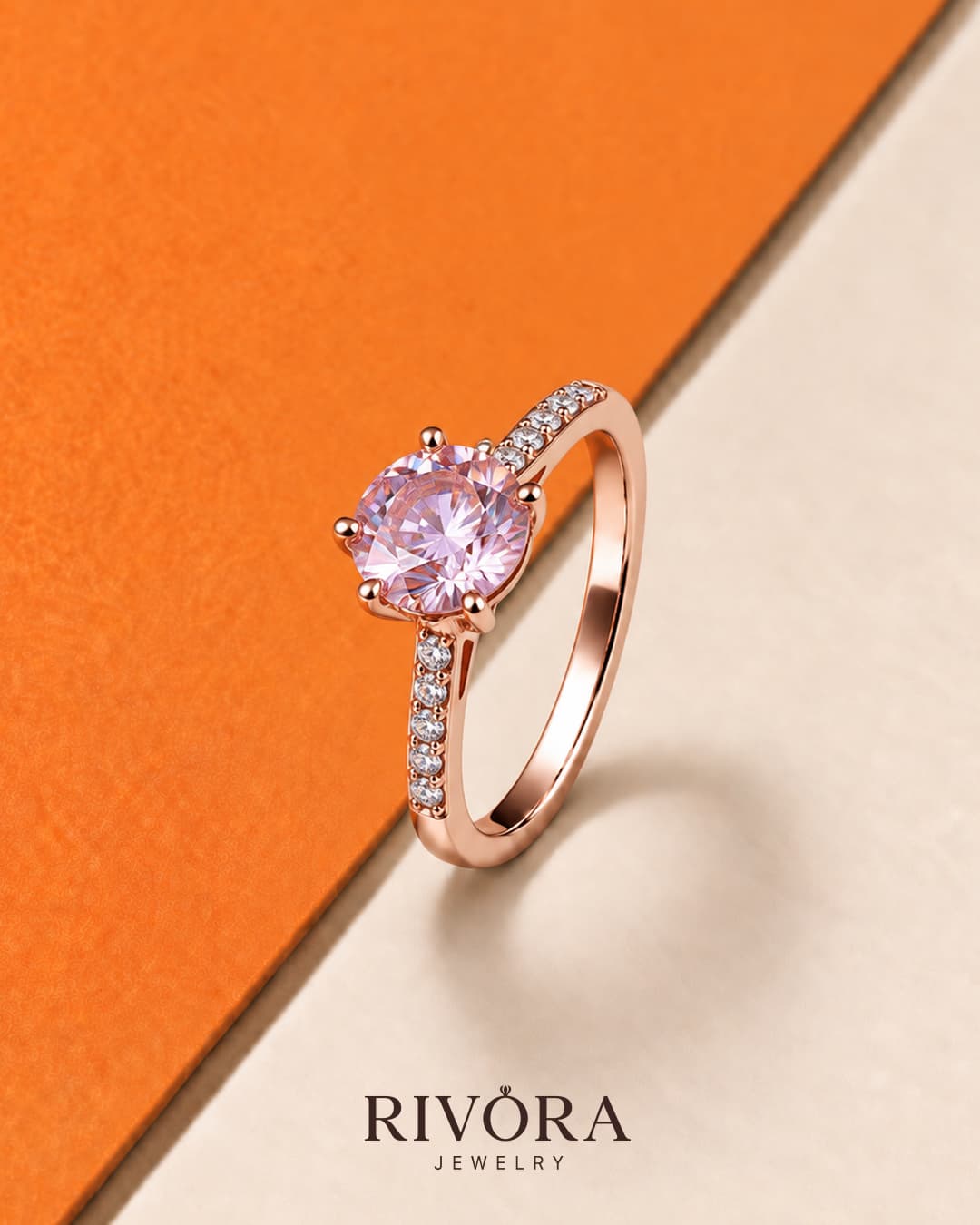 Blush Rosé Solitaire Ring