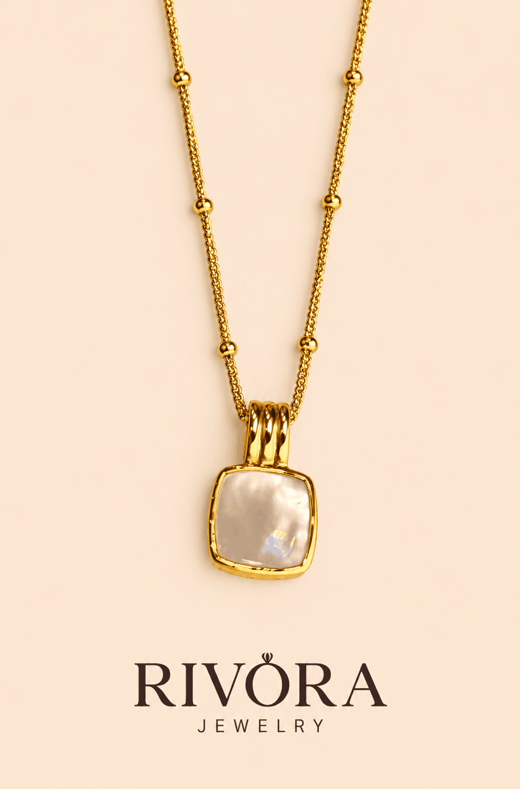 Italian Gold Mother-of-Pearl Necklace