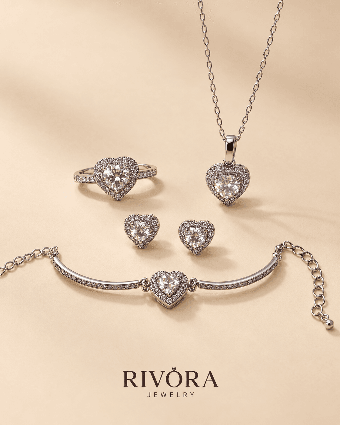 THE HEART MOISSANITE SETT