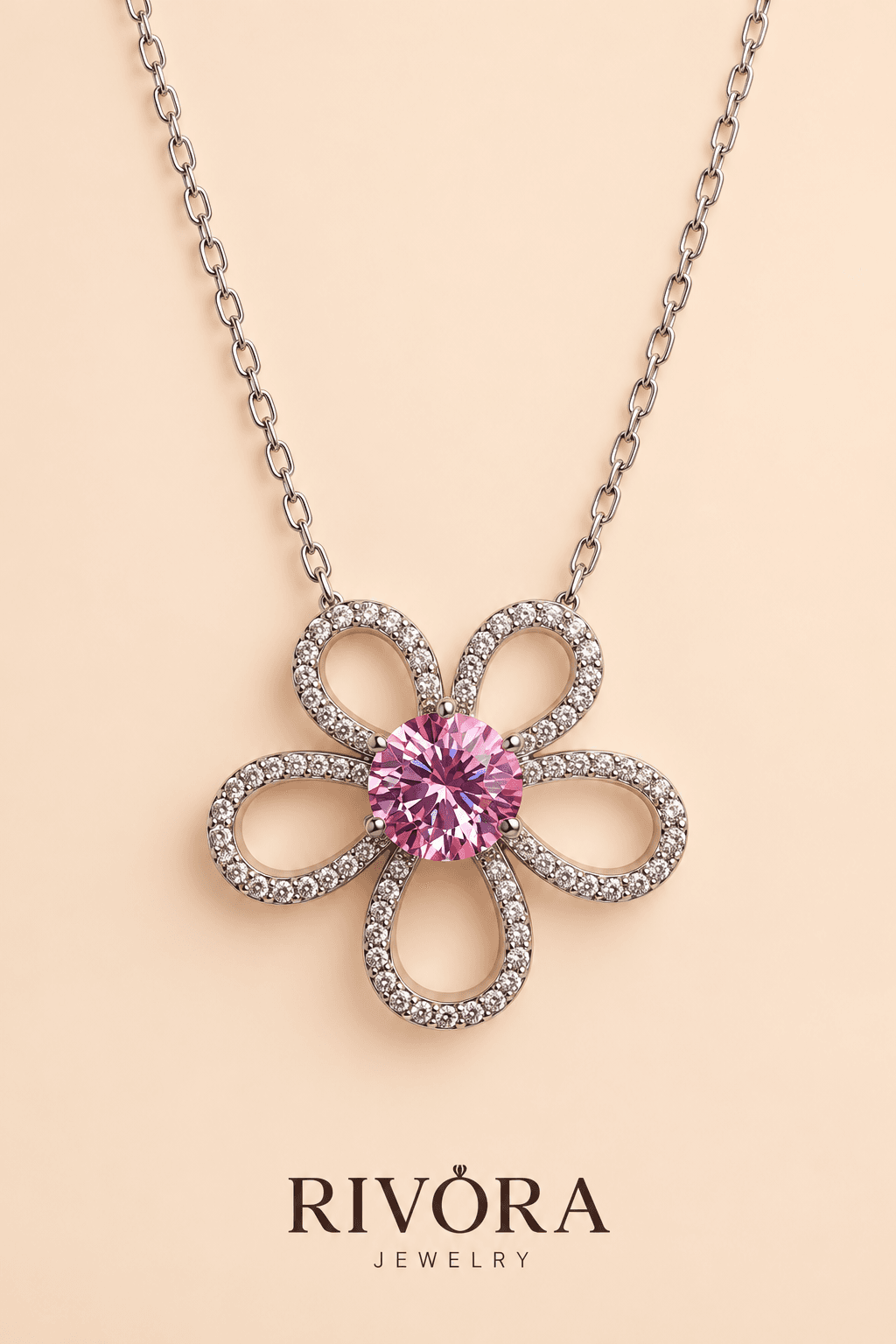 Daisy Bloom Pink Necklace