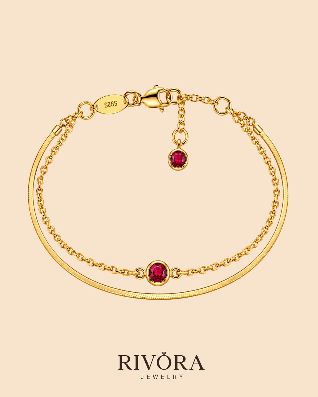 GOLDEN WITH RUBIES BRACELET